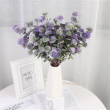 Cifeeo 36cm Hydrangea Artificial Flower Bouquet 5 Fork Handmade Holding Bouquet For Home Decor Vase Arch Party Wedding Decoration New