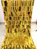 Christmas Gift Mirror PVC Reflective Sequin Curtain Wedding Background Decoration Curtain DIY Holiday Party Stage Supplies Interior Decoration