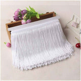 10yards 10cm Width Polyester Tassel Fringe Encryption Double Thread Lace Trimming for Latin Dress Curtain Diy Fabric Accessories