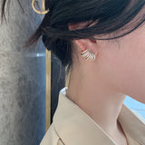 New Exquisite Luxury Zircon Small Earrings For Woman Fashion Korean Jewelry Minimalist Party Sexy Girl's Unusual Earrings