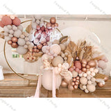 Cifeeo 147pcs Doubled Cream Peach Apricot Balloon Garland Pink Rose Gold Baby Shower Balloons Arch Birthday Party Wedding Decoration