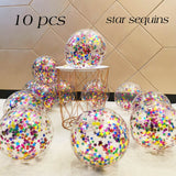 Back  To School Cifeeo 10/20 Rose Confetti Latex Transparent Balloons Metallic Confetti Ballon Baby Shower Kids Birthday Party Wedding Decoration Ball