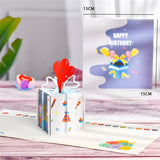 Happy Birthday Card for Girl Kids Wife Husband 3d Birthday Cake Pop-Up Greeting Cards Postcards Gifts with Envelope