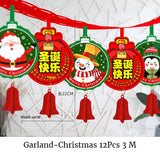 Christmas Gift Shop Garland Creative Flag Ornaments Christmas Decorations Mall Decoration Pendant Scene Layout Flag Merry Christmas 2022 Home