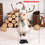 Cifeeo Elk Christmas Dolls Christmas Decorations for Home Retractable Standing Toy Birthday Party Gift Kids Santa Cluas Snowman