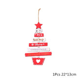 Christmas Gift Wooden Christmas Decoration for Home Christmas Tree Pendant Christmas Wood Ornaments Navidad New Year 2023