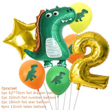 Dinosaur Party Decorations Dragon Balloons Set Paper Garland for Dino Jungle Birthday Party Decor Supplies Kids Children Favors