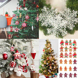 White Snowflake Christmas Tree Snowflakes Hanging Christmas Tree Decoration Snowflakes Xmas Home Window Decor Navidad Noel