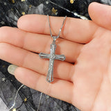 Thanksgiving Cifeeo  Exquisite Women's Cross Pendant Necklace With Bright Stone Jewelry Chic Daily Collocation Accessories
