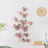 12/24 Pcs/Set Mirror Wall Stickers Decal Butterflies 3D Mirror Wall Art Party Wedding DIY Home Decors stickers Fridge Wall Decal