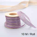 10M/Roll Vintage Jute Burlap Rolls Hessian Ribbon With Lace Wedding Party Xmas New Year  Decoration DIY Craft Gift Wrapping