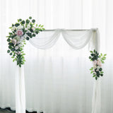 Christmas Gift Wedding Arch Decoration Artificial Flower Wreath Backdrop Wall Garland Table Centerpiece Decor Marriage Party Cornor Flower Row