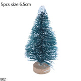 Christmas Gift Fake Pine Tree Mini Artificial Christmas Tree Mini Sisal Tree Miniature Tree Christmas Party Photo Prop For Christmas Ornament