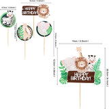 1-12 Month Photo Banner Jungle Animal Theme 1st Birthday Party Jungle Party Decorations Photo Clips One Year Old Party Supplies