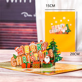 Christmas Card Santa Ride Xmas Festival New Year Card Winter Holiday Greeting Cards with Envelopes