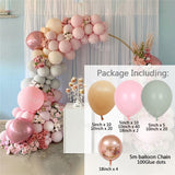 1set Macaron Baby Purple Balloons Set Pink Chrome Gold Garland Arch Kit Wedding Birthday Party Decoration Supplies Baptism Kid