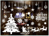 Merry Christmas Tree Santa Claus Snowman  Window Paste Sticker Winter  New Year Party Xmas Home Decoration Noel Natal Kerst