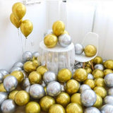 50pc 10inch 5inch Gold Silver Black Metal Latex Balloons Wedding Decorations Matte Helium Globos Birthday Party Decoration Adult