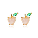 Fashion Cherry Earrings for Women Elegant Dried Flower Resin Cherries Pendant Earrings Wholesale Jewelry