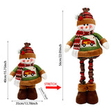 Stretchable Christmas Santa Claus Dolls Snowman Elk Toys Christmas Kids Gifts Xmas Tree Ornaments Home Decors Navidad Natal 2022