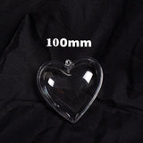 5Pairs 4-7cm Christmas Tree Decorations Balls Transparent Round Star Heart Balls Open Clear Bauble Ornament Christmas Gift Boxs