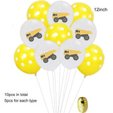 Christmas Gift 1pack Construction Tractor Theme Inflatable Balloons Truck Vehicle Party Decoration Baby Shower Boys Birthday Party Supplies