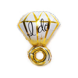 1pcs Diamond Ring I Do Love Letter Foil Balloon Anniversary Wedding Room Valentine's Birthday Party Decor Helium Air Globos