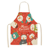 Linen Merry Christmas Apron Christmas Decorations for Home Kitchen Accessories Natal Navidad  New Year Christmas Gifts