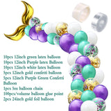 42Pcs Mermaid Balloon Arch Set Mermaid Tail Balloon Little Mermaid Party Decorations Supplies Wedding Girl Birthday Party Decor