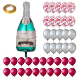 Christmas Gift 42pcs/set Champagne Balloon Large Size Champagne Cup Bottle Foil Latex Balloons Wedding Christmas Birthday Party Decoration