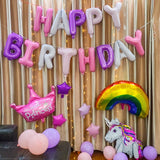 Happy Birthday Balloons for kids Baby Shower Girl Boy 1st 2nd 3th Unicorn Birthday Party Decoration Latex Foil Balloon Number