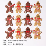 Christmas Gift 6/12Pcs Cute Funny Christmas Tree Decoration Hanging Pendant Gingerbread Man Xmas Tree Decor Ornament 2021 Newest Kid Gift