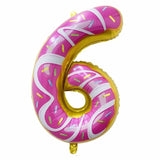 Christmas Gift 32Inch Donut Digital Foil Balloon Christmas Fruit Ice Cream Helium Balloon Birthday Party Decoration Kids Digital Balloon Showe