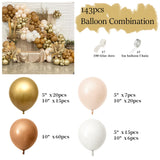 Christmas Gift White Chrome Gold Wedding Birthday Balloon Garland Arch Kit Bachelorette Engagements Anniversary Decoration Balloon Backdrop Diy