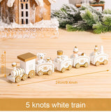 Wooden Little Train Marry Christmas Decoration for Home Christmas Ornaments Navidad Noel Xmas Gifts 2022 Happy New Year 2023