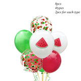 1Set Watermelon Party Fruit Balloon Kit Banner Cake Topper Summer Pool Decoration Kid One Birthday DIY Gift Baby Shower Supplies