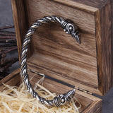 Stainless Steel Nordic Viking Norse Raven Bracelet adjustable Men Wristband Cuff Bracelets with Viking Wooden