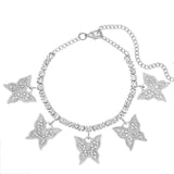 New Bling Dragon Crystal Tennis Chain Anklet for Women Fashion Gold Silver Color Rhinestone Anklet Foot Chain Jewelry Wholesale