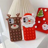 Agrotera Soft Silicone Case Cover for iPhone 7 8 Plus X XS XR 11 SE 2020 12 13 Mini Pro Max Pop it Christmas Gift Santa Claus
