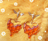 3D Dripping Honeycomb Earrings/necklace/bracelet/ear Studs, Bee Honey Hypoallergenic Insect Gift for Her
