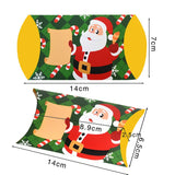 36Pcs Christmas Pillow Candy Box Kraft Paper Creative Gift Packaging Boxes Candy Bags Christmas Favors Birthday Party Decoration