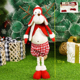 Cifeeo Elk Christmas Dolls Christmas Decorations for Home Retractable Standing Toy Birthday Party Gift Kids Santa Cluas Snowman