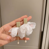 Back to school Korean New Style Temperament Long Tassel Earrings Fashion Simple Versatile Earrings Women's Jewelry