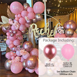 1set Macaron Baby Purple Balloons Set Pink Chrome Gold Garland Arch Kit Wedding Birthday Party Decoration Supplies Baptism Kid