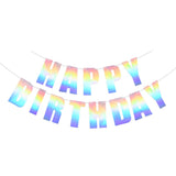 1 Set HAPPY BIRTHDAY Paper Banner Bunting Garland Party Hanging Decoration Photo Prop Backdrop Pennant Decor Birthday Supplies