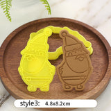 Christmas Gift Christmas Cookie Plunger Cutters Fondant Cake Mold Biscuit Sugarcraft Cake Decorating Tools