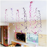 Ceiling Hanging Spiral Pendant PVC Swirl Banner Decorative Garland Kid Birthday Party Decoration Supplies DIY Wedding Room Decor