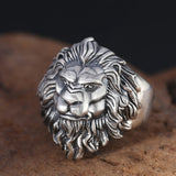 Christmas Gift Retro Lion Domineering Ring Prairie King Men's Alloy Ring Exaggerated Ring Jewelry Gift Adjustable Opening