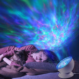 Cifeeo Ocean Wave Projector Colorful Remote Control TFCeiling Mood Lamp with Bulit-in Speaker Music Player Night Light