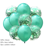 10Pcs Metal Latex Balloons Confetti Balloon Set For Wedding Birthday Party Balloon Decoration Baby Shower Helium Balloons